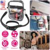 Clear Crossbody Bag Stadium Approved Clear Purse Transparent Small Shoulder Bag See Through Zip Pouch Tote Bag Handbag 44OZ w/ Adjustable Strap