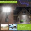Solar Wall Lights 120 LEDs Flood Lights Outdoor 120° Motion Sensor Lamps 180°Illumination IP65 Waterproof w/ 15.5ft Charging Cable for Garage Garden F