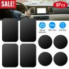 8Pcs Universal Metal Plates with Strong Adhesive 4Pcs Round and 4Pcs Rectangle Metal Plates for Magnetic Car Mount Phone Holder