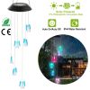 Solar Powered Angel Lights Wind Chimes LED Color Changing Hanging Wind Lamp Water Resistant Decorative Night Lamp For Lawn Yard Balcony Porch