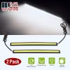 2Pcs LED Daytime Running Lights Car LED COB DRL Fog Lights IP45 Waterproof LED Strip Fog Day Driving Lamp Sticker for 12V Car Interior Exterior Use