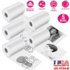 5 Rolls Regular Printer Paper Plate Mini Thermal Printing Paper White Mini Printer Photo Paper Fit for Wireless Thermal Mini Printer 57x25mm