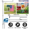 Garden Flag Stand Flagpole Weatherproof Wrought Iron Coated Yard Flag Holder For Yard Flag Party Banner Fits 11.8x17.7in Flag