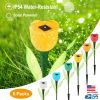 6 Pcs Solar Garden Tulip Flower Light Outdoor Solar Pathway light IP54 Water-resistant Landscape Lights for Lawn Patio Yard Garden Walkway Decoration