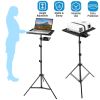 Laptop Projector Tripod Stand Adjustable Height Notebook Floor Stand Portable Computer DJ Equipment Holder Mount Elevator For Presentation Studio