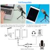 Pro Condenser Microphone w/ Tripod Stand Audio Studio Recording Desktop Mic Flexible Mic For Podcasting Broadcasting Gaming Chatting Webcasting w/3.5m