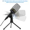 Pro Condenser Microphone w/ Tripod Stand Audio Studio Recording Desktop Mic Flexible Mic For Podcasting Broadcasting Gaming Chatting Webcasting w/3.5m