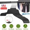 10 Pack Clothes Hangers Non-Slip Notched Space-Saving Plastic Clothing Hangers for Shirt Suit Coat Home Store Use