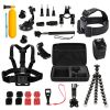 26 In 1 Camera Accessories Kit Fit For GoPro Hero 5/4/3+/3/2/1 Camera Outdoor Sports Action Camera Accessories Kit w/ Chest Strap Selfie Stick Floatin