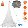 6ft Radius Fishing Cast Net Bait Trap Easy Throw Heavy Duty Hand Cast Net with Chain Sinker Bottom Spread