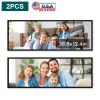 2 Packs 36.8x12.4in Picture Wall Frames Display Panoramic Photo Frame Gallery Poster Frames with Clear Plexiglass MDF Backboard for Family Photos Wedd