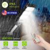 Solar Street Path Light Outdoor 120LEDs Radar Sensor Remote Control Wireless Lamps IP65 Waterproof Lighting For Garage Front Door Garden Pathway
