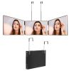 3 Way Mirror with Telescopic Hanger Tri-fold Mirror Personal Makeup Mirror for Self Shaving Hair Cutting Dyeing Curling Braiding