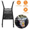 Car Mesh Organizer 3 Layer Seat Back Net Pocket Bag Cargo Elastic Tissue Purse Holder Driver Storage Netting Pouch Barrier of Backseat for Kids Pets