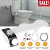 Bidet Attachment Non-Electric Fresh Water Bidet Sprayer Toilet Seat Attachment with Self Cleaning Dual Nozzles Cold Warm Water Temperature Pressure Co