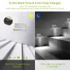 Solar Wall Lights Outdoor 16LEDs Stair Lamps 120° Motion Sensor 180°Lighting Garden Lights IP65 Waterproof Night Lamps for Garage Garden Deck Front Do