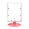 22 LED Lights Rechargeable Cosmetic Mirror 180° Rotation Makeup Mirror Touch Control Dimmable Vanity Mirror