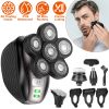 5 In 1 Electric Razor For Bald Men Rechargeable Cordless Head Beard Trimmer Shaver Kit IPX6 Waterproof Dry Wet Grooming Kit with 3 Combs
