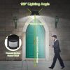 Solar Wall Lights 120 LEDs Flood Lights Outdoor 120° Motion Sensor Lamps 180°Illumination IP65 Waterproof w/ 15.5ft Charging Cable for Garage Garden F
