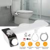 Bidet Attachment Non-Electric Fresh Water Bidet Sprayer Toilet Seat Attachment with Self Cleaning Dual Nozzles Cold Warm Water Temperature Pressure Co