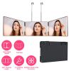 3 Way Mirror with Telescopic Hanger Tri-fold Mirror Personal Makeup Mirror for Self Shaving Hair Cutting Dyeing Curling Braiding