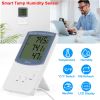 Digital Hygrometer Thermometer Indoor Outdoor 2-In-1 Room Temperature Humidity Monitor Meter w/ 2.8in LCD Display Room Greenhouse Pet Reptile Plant Ba