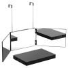 3 Way Mirror with Telescopic Hanger Tri-fold Mirror Personal Makeup Mirror for Self Shaving Hair Cutting Dyeing Curling Braiding
