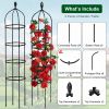 2 Packs Garden Obelisk Trellis 5.9FT Plants Tower for Climbing Plants Flower Vegetable Vine Support Rustproof Garden Plant Trellis Black