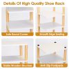 8 Tier Entryway Wooden Shoe Rack Vertical Shoe Shelf Stand Storage Organizer Small Space Saving Corner Shoe Tower Entryway Hallway Closet
