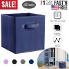 iMounTEK 4 Pack Foldable Storage Cube Bins Cloths Closet Space Organizer Basket Shelves Box for Clothes Toys Books Cabinet