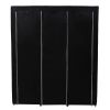 Steel Frame Black Fabric Portable Wardrobe Clothes Closet with Storage Shelves