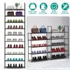 10 Tiers Shoe Rack Space-Saving 25-30Pairs Tall Shoe Shelf 23.03x10.82x72.83Inches Non-Woven Fabric Vertical Shoe Organizer For Hallway Entryway Close