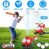 2 In 1 Water Sprinkler Baseball Helicopter Toy for Kids 360°Rotating Water Tee Ball Set for Backyard Lawn Pool Party Outdoor Summer Game for 3+ Years