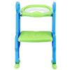 Potty Training Toilet Seat w/ Steps Stool Ladder For Children Baby Splash Guard Foldable Toilet Trainer Chair Height Adjustable Pedal Anti-Slip Feet 1