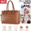 Women’s Soft Leather Handbag Tote Bags Large Shoulder Crossbody Bag 7 Cells Zipper Purse Handle Bag Phone Book Cosmetic Case for Office Lady Student