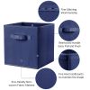 iMounTEK 4 Pack Foldable Storage Cube Bins Cloths Closet Space Organizer Basket Shelves Box for Clothes Toys Books Cabinet