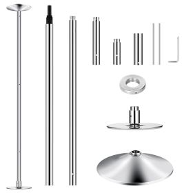 Stripper Dance Pole 45mm Spinning Static Dancing Pole with 88-108.1in Adjustable Height 551LBS Weight Capacity for Fitness Exercise Party Home Club Gy