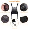 Car Mesh Organizer 3 Layer Seat Back Net Pocket Bag Cargo Elastic Tissue Purse Holder Driver Storage Netting Pouch Barrier of Backseat for Kids Pets