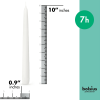 Bolsius White Taper Candles 10 Inch- 100 Pack Burn Time 7 Hr Home Décor Church Candles