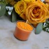 Elyon Tableware® 36 Orange Scented Orange Colored Wax Deep Tealight Candles in Plastic Holder