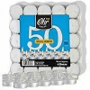 Ohr Tea Light Candles - 50 Bulk Pack - White Unscented Travel, Centerpiece, De..