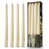 Rambue 10" Ivory Taper Candles, 8 Pack Unscented Ivory Candlesticks for Weddings and Home Decor, 8h Burn Time
