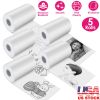 5 Rolls Regular Printer Paper Plate Mini Thermal Printing Paper White Mini Printer Photo Paper Fit for Wireless Thermal Mini Printer 57x25mm