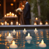 Homemory 24 PCS LED Floating Candles, Waterproof Tealights, Warm White Light - Wedding, Party, Centerpiece, Pool & SPA