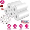 5 Rolls Regular Printer Paper Plate Mini Thermal Printing Paper White Mini Printer Photo Paper Fit for Wireless Thermal Mini Printer 57x25mm