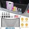 Trunk Cargo Net Stretchable Universal Elastic Truck Net Rear Seat Trunk Storage Organizer Net with Fasteners and Hardware Flexible Nylon Car Storage M