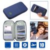 Travel Passport Wallet 12Cells Ticket ID Credit Card Holder Water Repellent Documents Phone Organizer Zipper Case Business Trip Daily Use