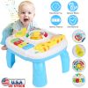 Toddler Musical Learning Table Educational Baby Toys Musical Activity Table Learning Center for 6+ Months Boys Girls Gift