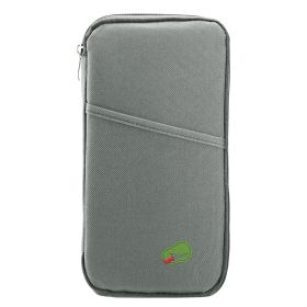 Travel Passport Wallet 12Cells Ticket ID Credit Card Holder Water Repellent Documents Phone Organizer Zipper Case Business Trip Daily Use (Option: CasePassportBag Silver)
