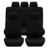 9Pcs Full Set Car Seat Covers For Auto Truck SUV Universal Front Rear Car Seats Headrest Protectors Split Bench Compatible